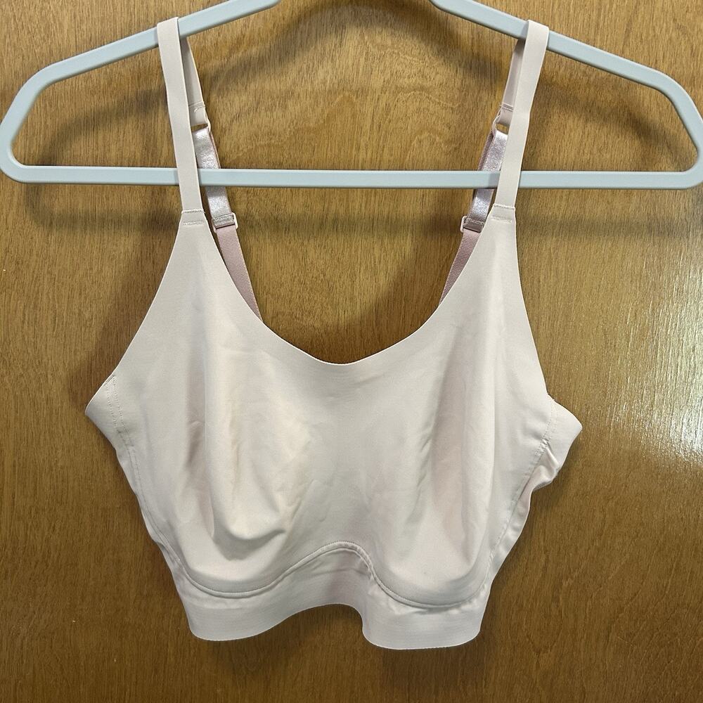 NEW True & Co Women's Large True Body With Mesh Bra, J-Hook, Nude MSRP $64